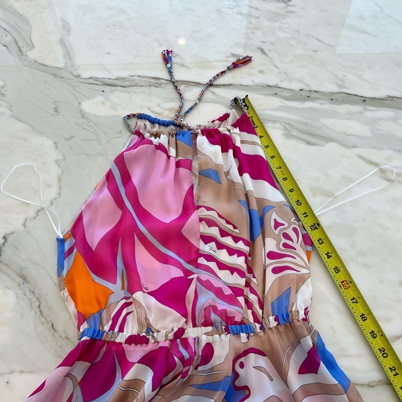 EMILIO PUCCI PINK MULTI MAXI SILK DRESS SIZE IT 40 / US 6 - Picture 13 of 17